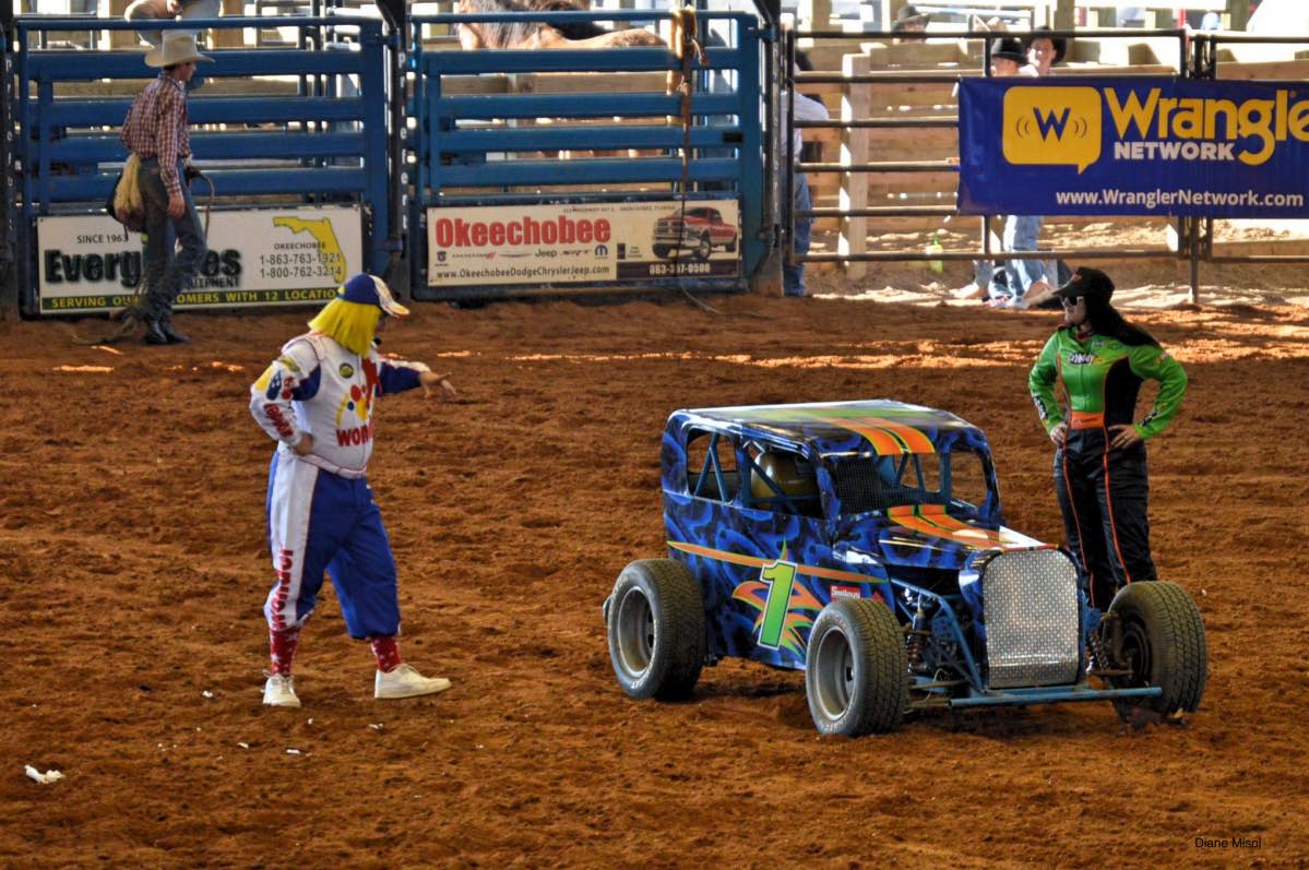 Rodeo Clown with race car