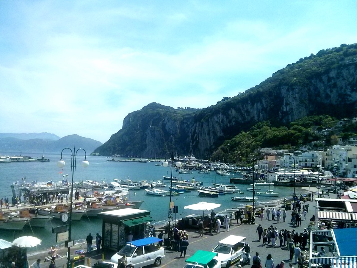 Busy Waterfront Promenade, Capri, Italy