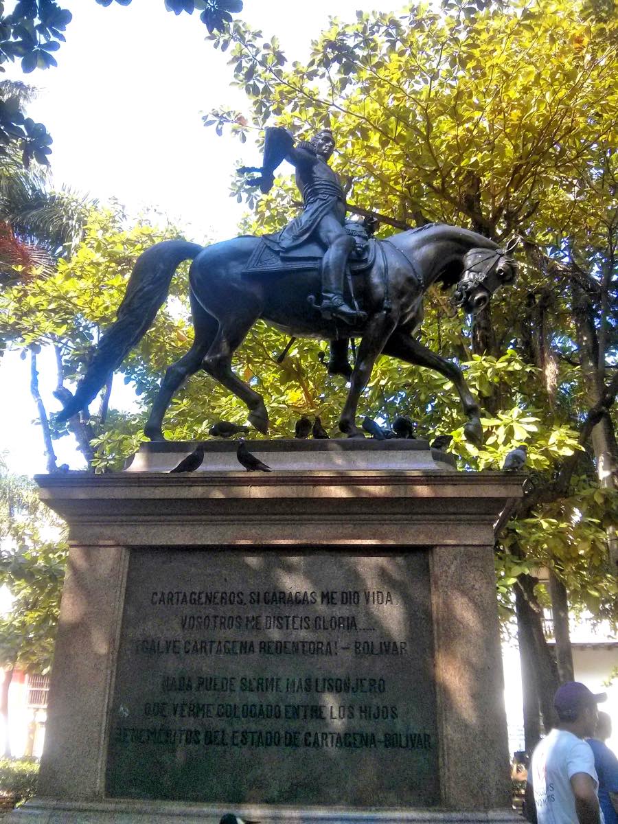 Simon Bolivar Statue, Old Town Park, Cartagena, Colombia