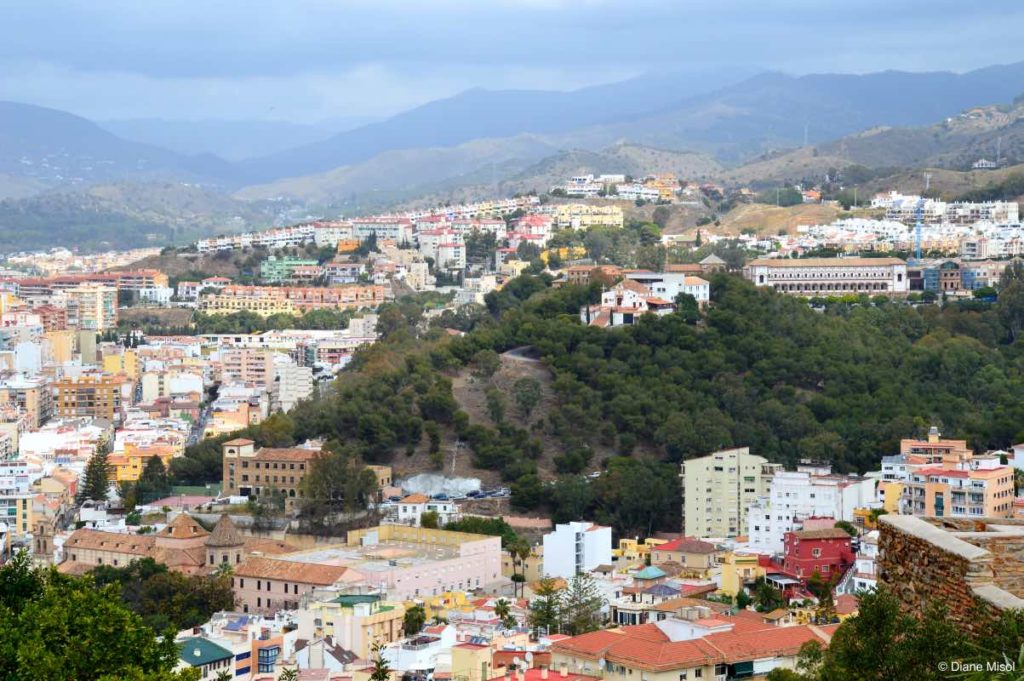 City View From Gibralfaro Castle. Malaga, Spain