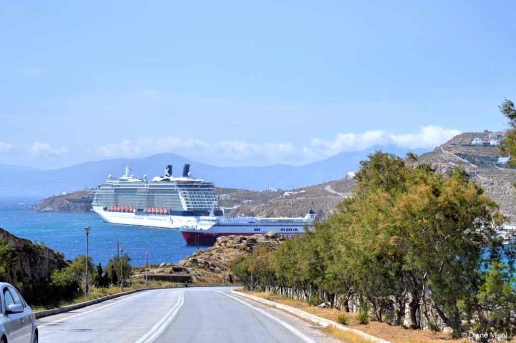 Cruiseship, Mykonos, Greece