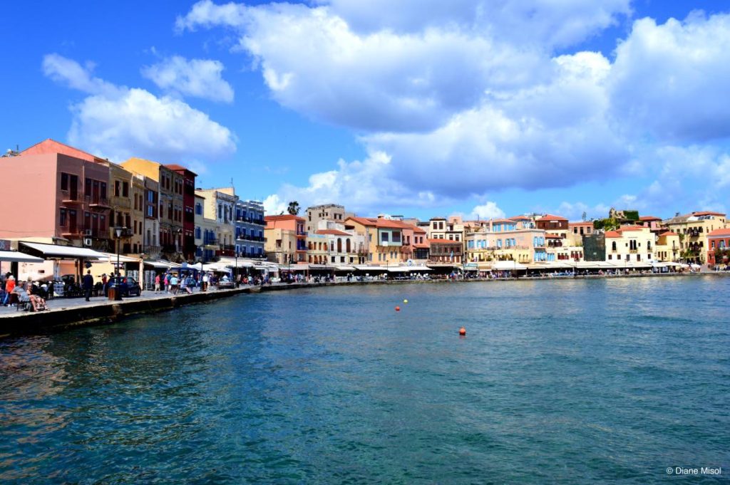 Old town Chania Venetian waterfront view