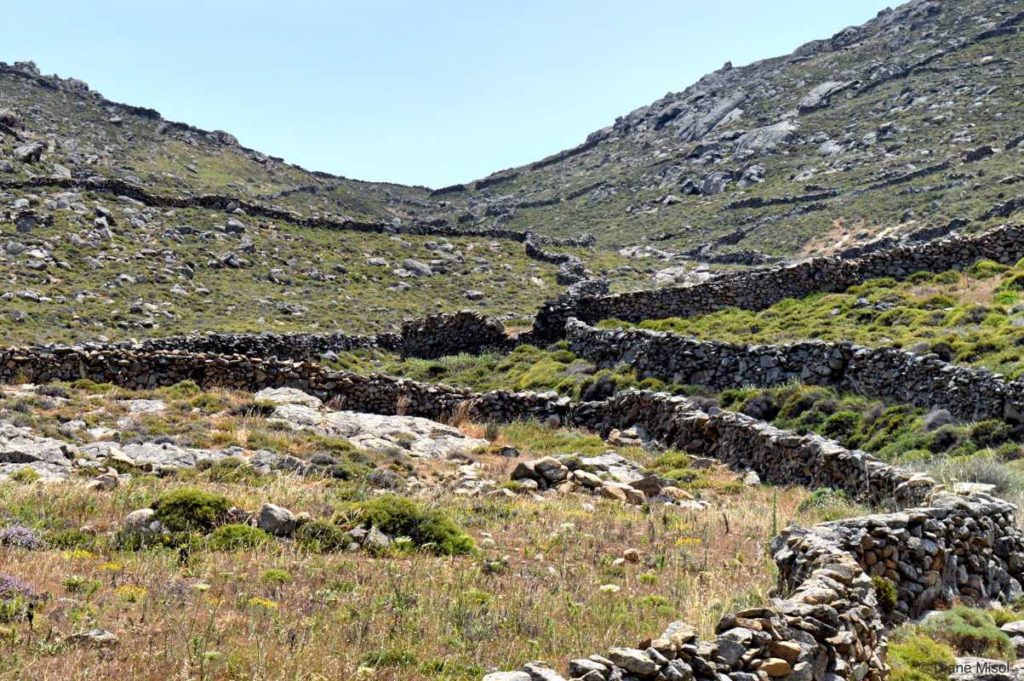 Goat Stone Fences. Mykonos, Greece