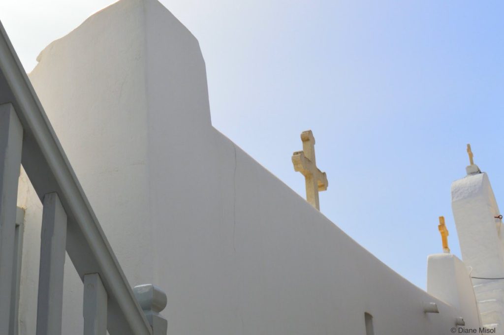 Three Crosses Across the Sky, Churches of Mykonos, Greece