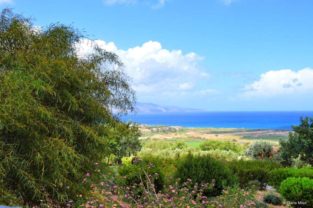 View from the German Cemetery in Maleme, Crete, Greece