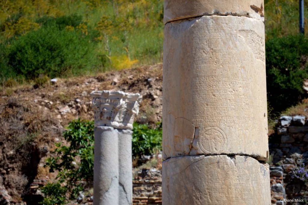 Writings on Ancient Pillar in Ephesus