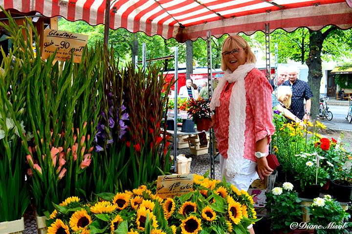 Lady Buying Flowers at the Boxhagener Platz Market, Berlin