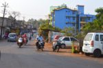 Motorbikes in a Street in Goa, India