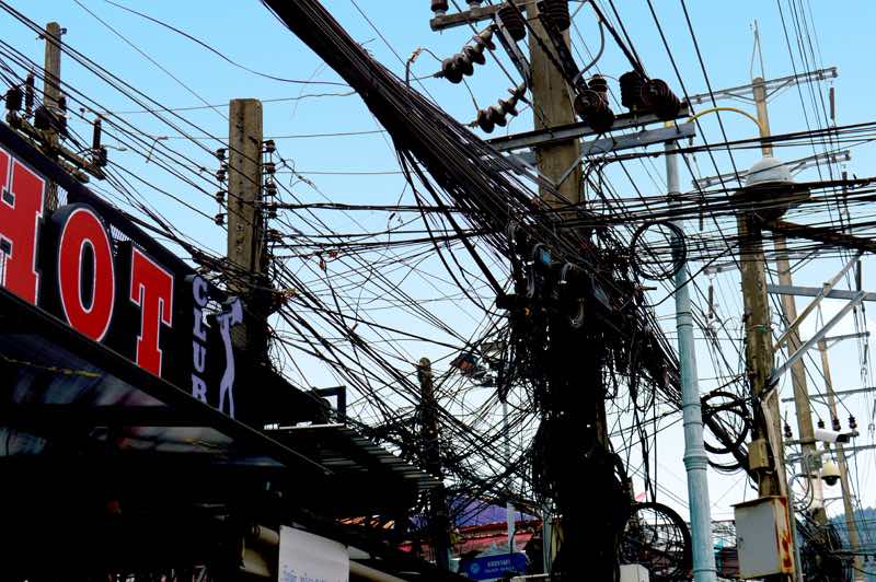 Electrical Wire Chaos - Phuket, Thailand