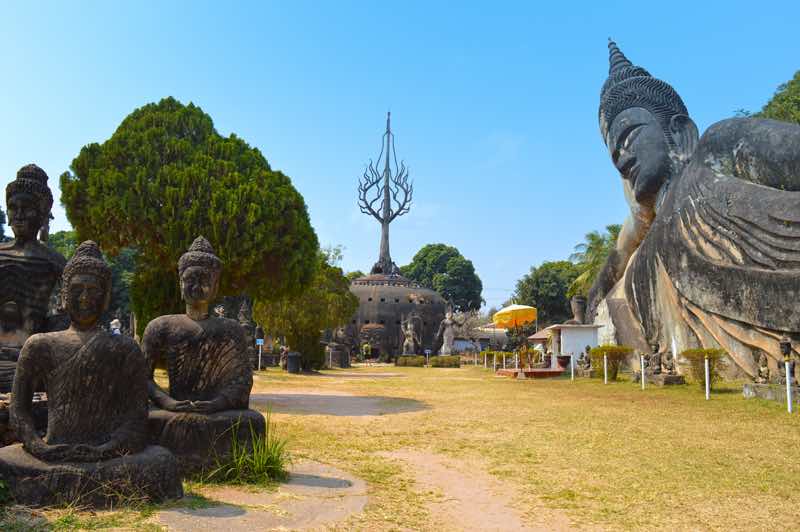 Buddha Park Lying Buddha and Pumpkin - Vientiane, Laos