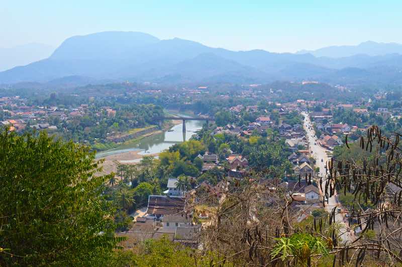 Hazy View from Phousi Mountain - Luang Prabang