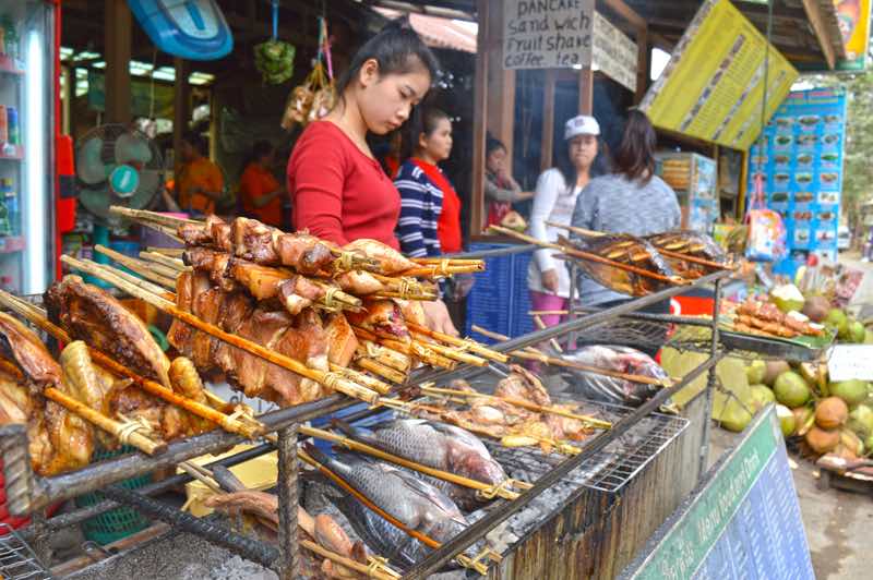 Street Food at Kuang Si Falls - Laos