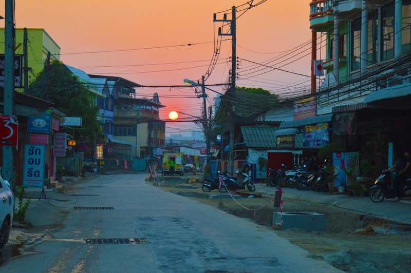 Sunset Street View - Chiang Rai, Thailand