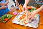 MIxing Papaya And Carrots For Salad - Chiang Mai, A Cooking Class