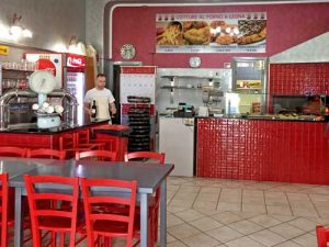 Inside the A Due Passi Dal Ghetto Pizzeria in Civitavecchia, Italy