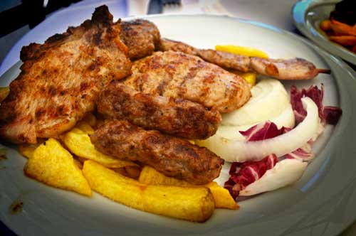 Cevapcici, pork chop, lamb and beef - Gostionica Purger - Zagreb, Croatia