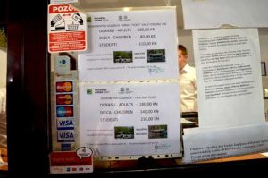 Ticket Booth - Plitvice Prices, Croatia
