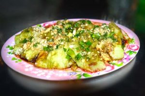 Grilled Eggplant in Oyster Sauce - Quan Oc Binh Dan 30k Restaurant, Phu Quoc