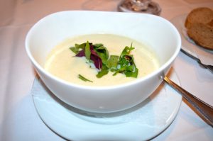 Cappuccino Truffle Celeriac Soup - Rugana Restaurant Review - Ruegen, Germany