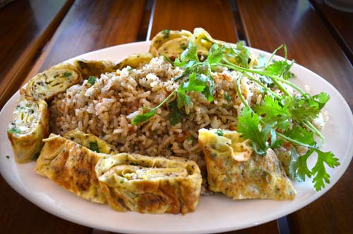 Fried Rice with Omelet Rolls and Parsley - Bia Ruou Restaurant, Phu Quoc, Vietnam