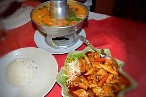 Gai Nam Dang, Rice & Soup - Sawaddee, Chiang Rai, Thailand