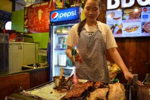 Meat Searing - Ben Thanh Streetfood Market, Ho Chi Minh, Vietnam