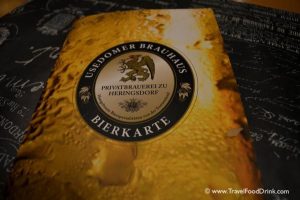 Craft Beer Menu - Usedomer Brauhaus, Heringsdorf