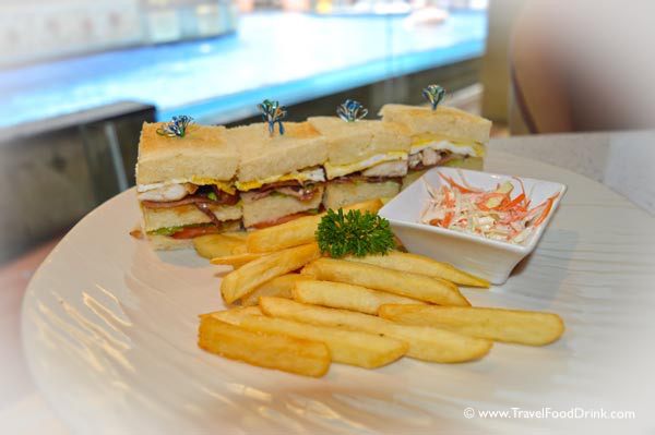 Club Sandwich with Fries - Yonne Cafe & Bar, Ubud