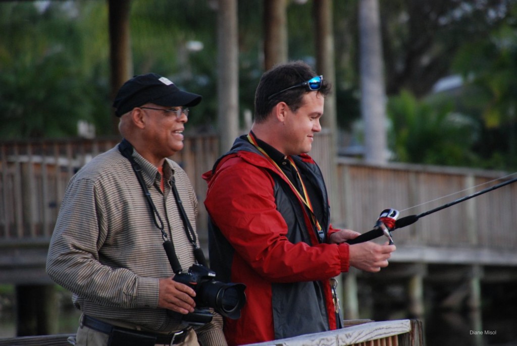 A Fisherman and a Photographer share the views of Lake Okeechobee