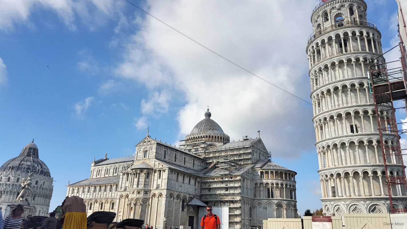 Pisa Baptistry, Pisa Cathedral, and Leaning Tower of Pisa