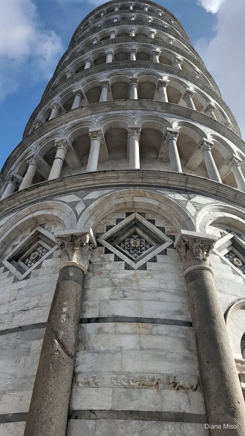 Leaning Tower of Pisa, Up Close Detail, Italy