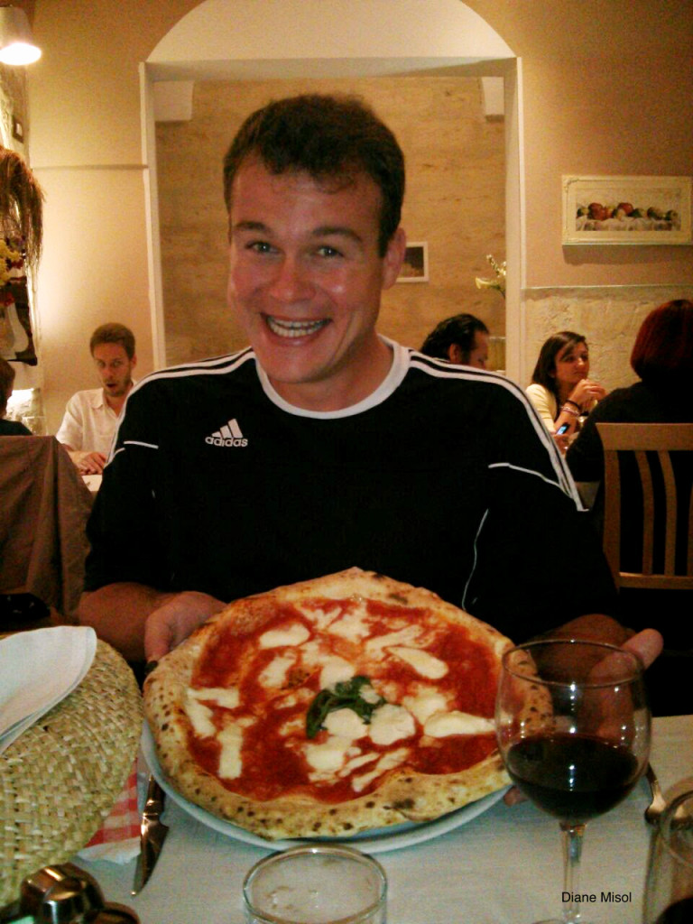 Man with Pizza Margherita