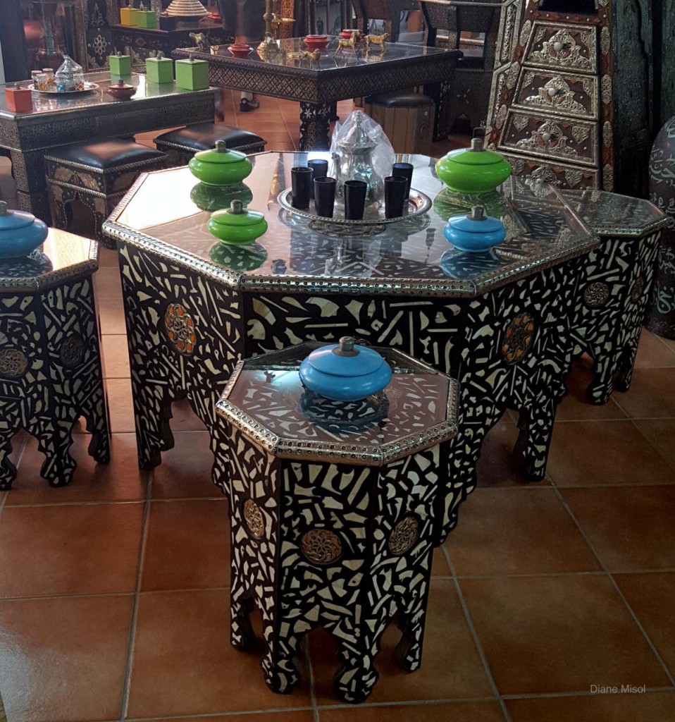 Unique Table Set in a Furniture Store, Agadir, Morocco