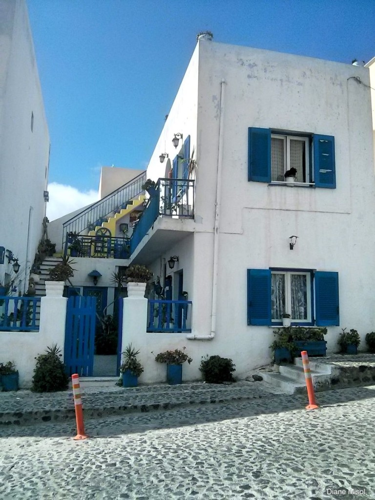 Classic Blue and White Building, Santorini, Greece