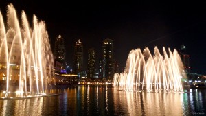 The Famous Dancing Fountains. Dubai UAE