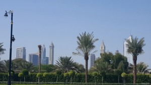 A view of the Dubai Skyline from the Palace