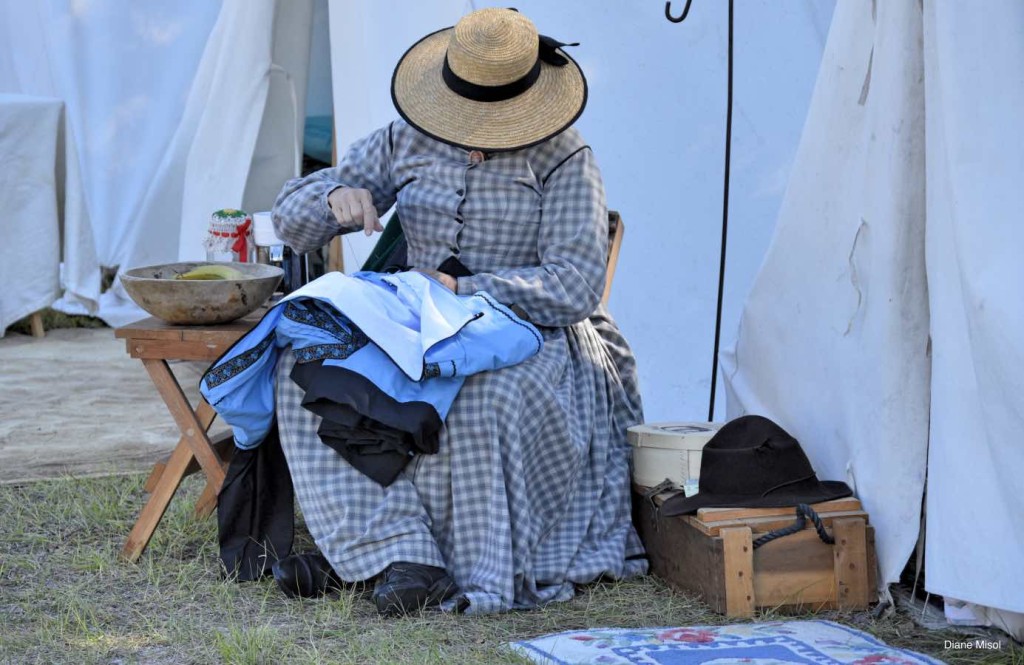 1830 Era Woman Sewing, Battle Of Okeechobee