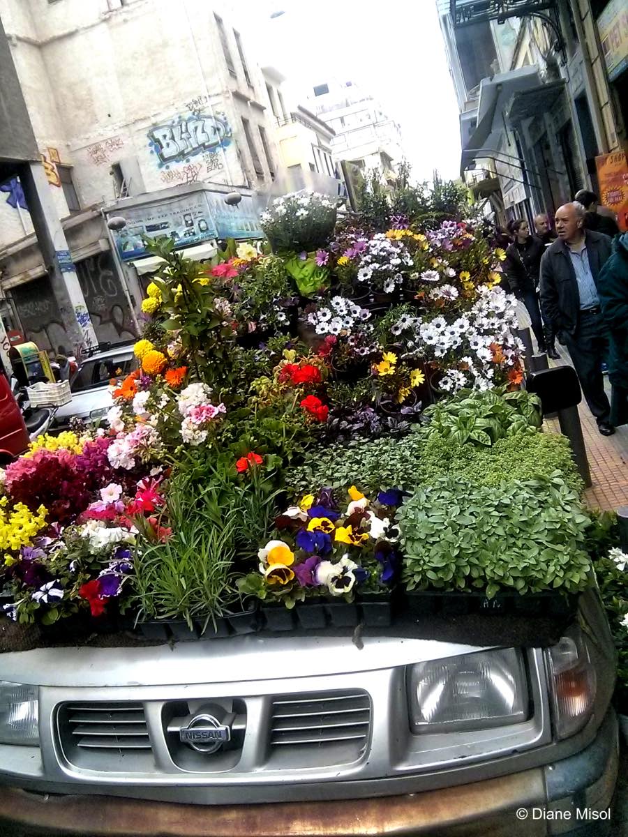 A Flower Car! Athens, Greece