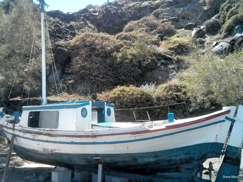 Forgotten Sailboat, Santorini, Greece