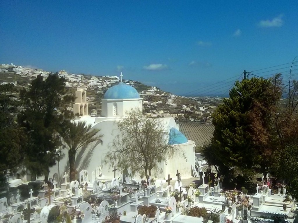 Santorini Chapel and Cemetery Greece