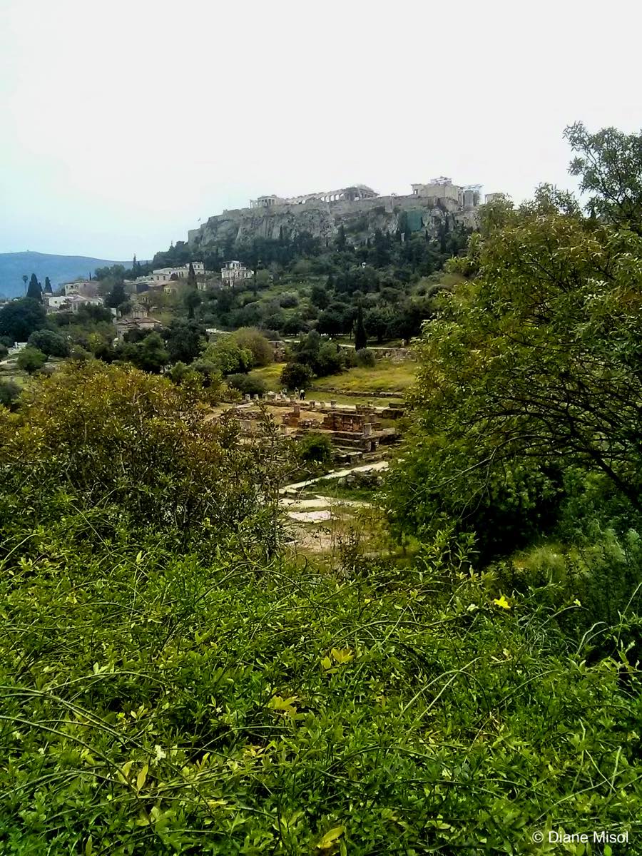 View From Agora to Acropolis, Athens, Greece