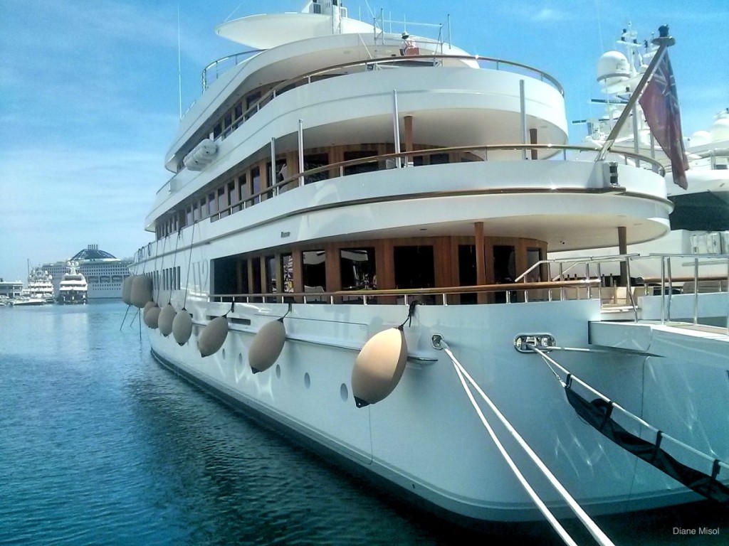 Yacht in port of Monte Carlo