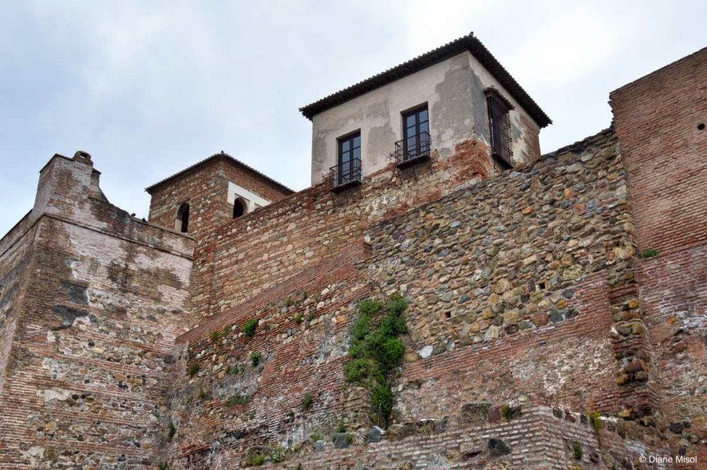 Alcazaba Fortified Walls. Malaga, Spain