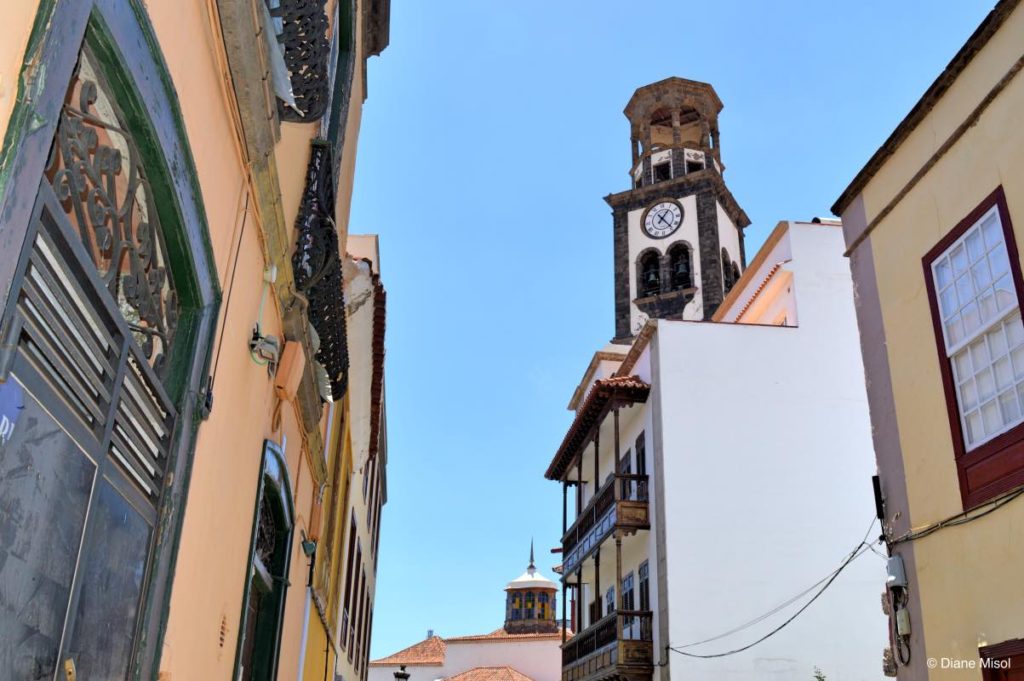 Bell Tower Towers Over Buildings. Tenerife