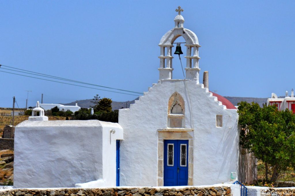 Church by the Road. Mykonos, Greece