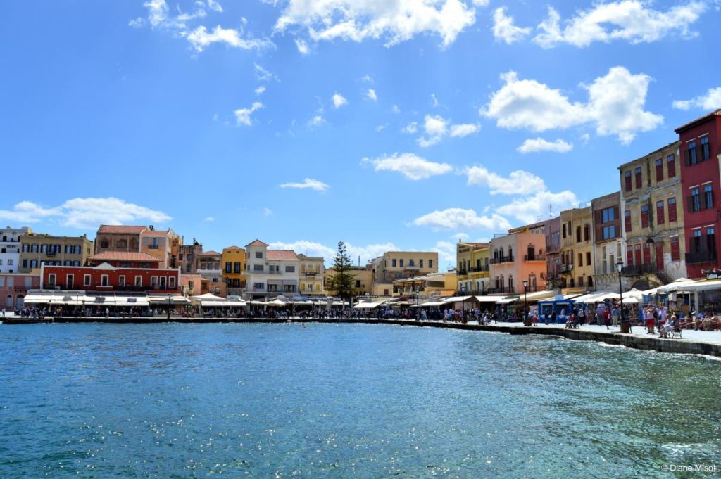 Colourful Waterfront. Chania, Crete, Greece