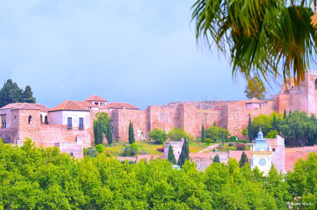 Distant Fort Walls. Malaga, Spain