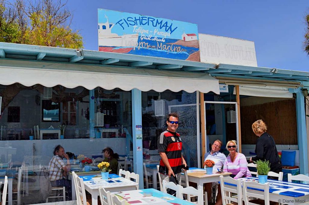 Fisherman Restaurant in Ano Mera. Mykonos, Greece
