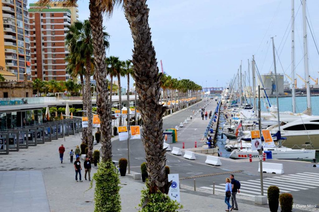 Port Area in Malaga, Spain