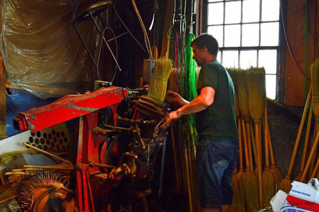 Hand Making Brooms. St. Jacobs, Ontario, Canada